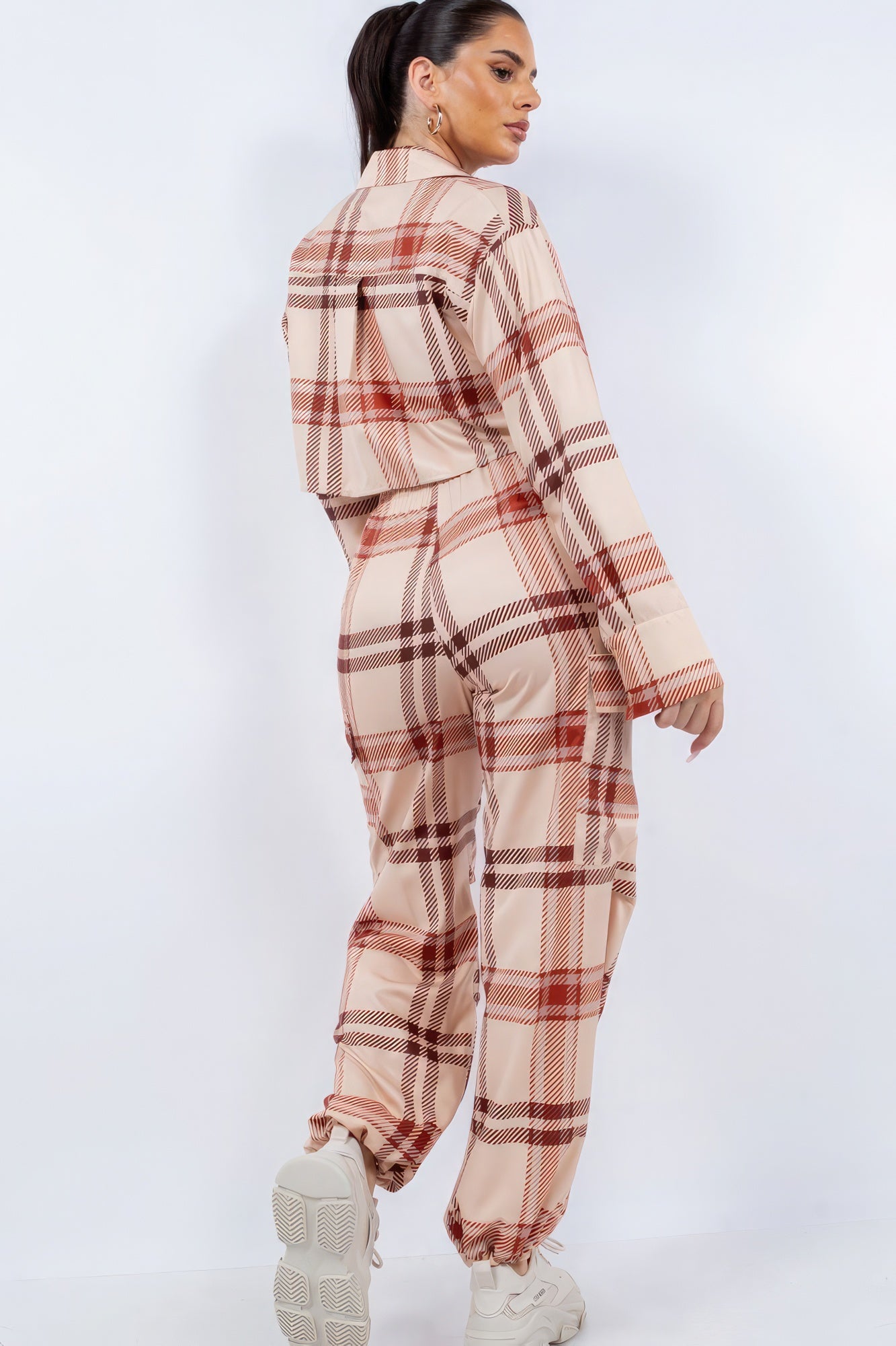 Cropped Long Sleeve Shirt & Matching Pants Set
