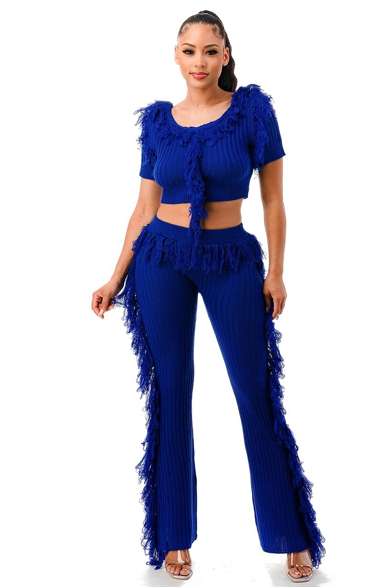 Party Time Fringe Pants Set