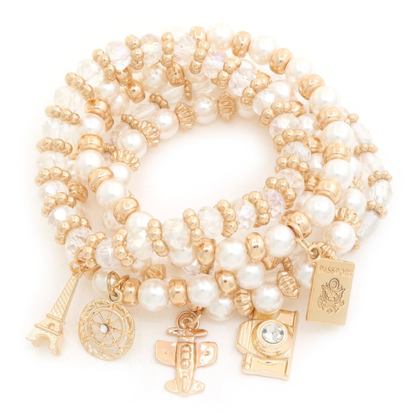 Charmed and Pearl Beaded Bracelet