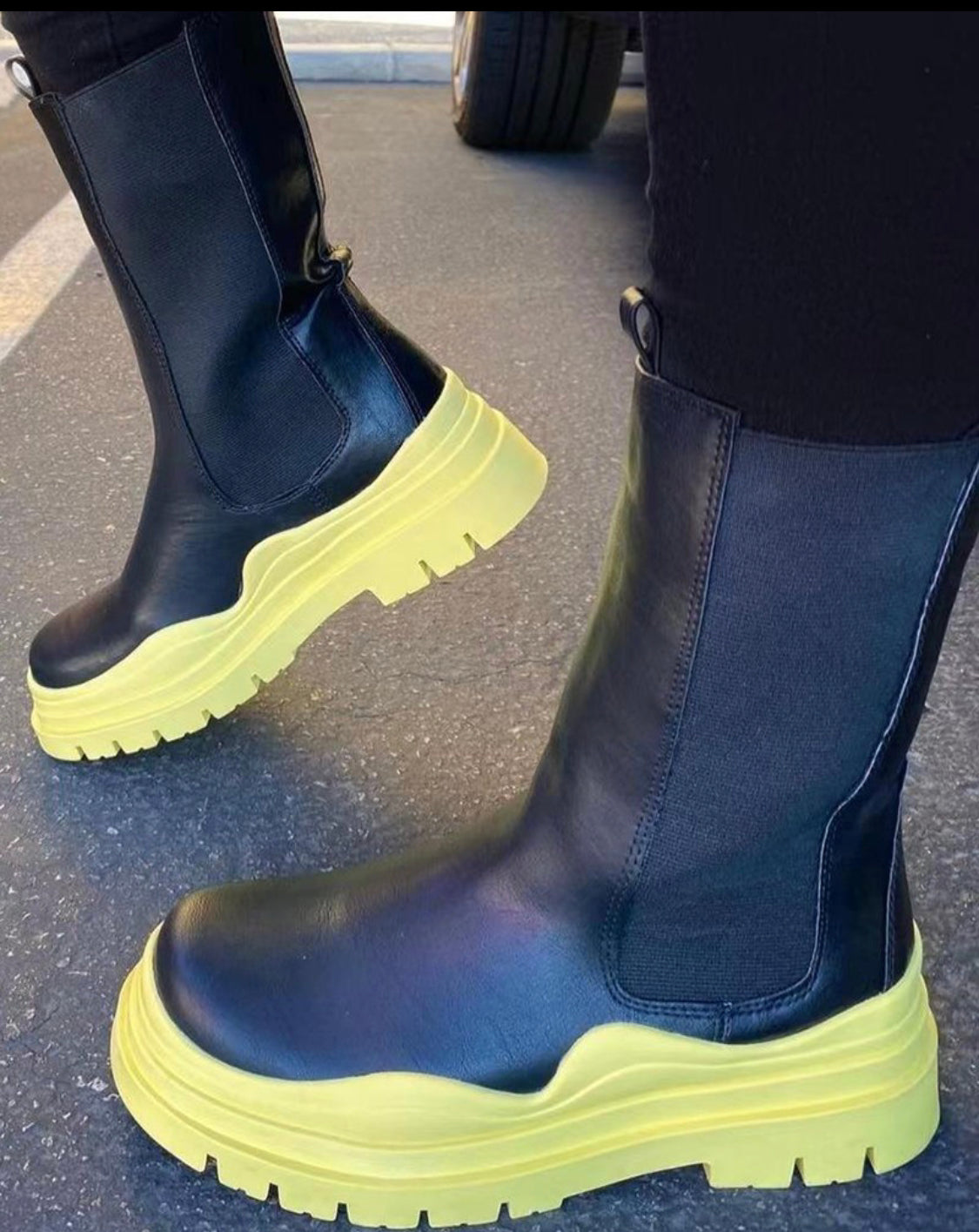 Thick Wedge Platform Martin Boots