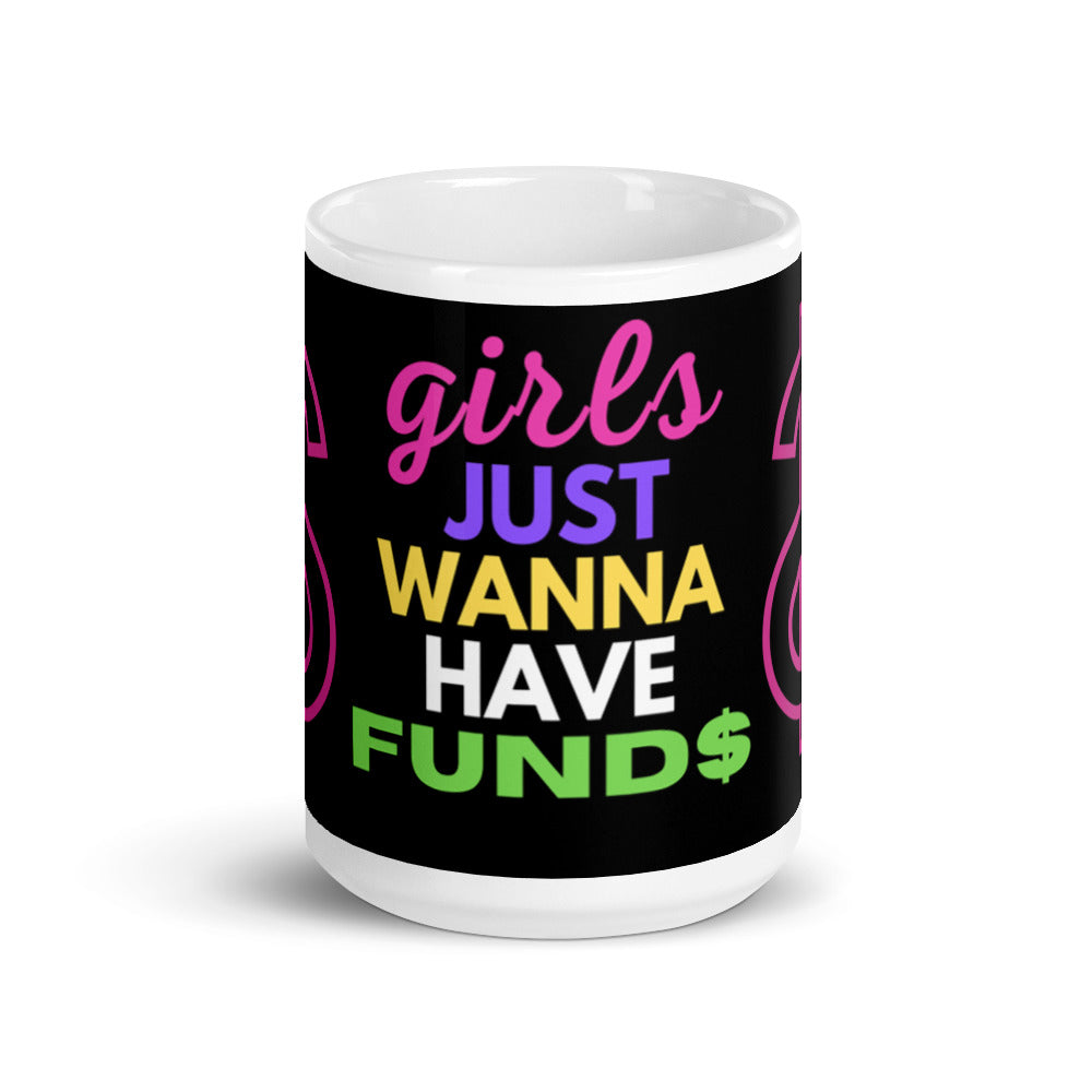 Funds White glossy mug