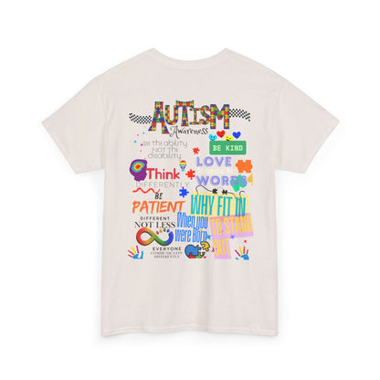 Autism Awareness Unisex Heavy Cotton Tee - Be Kind, Stand Out, and Spread Love