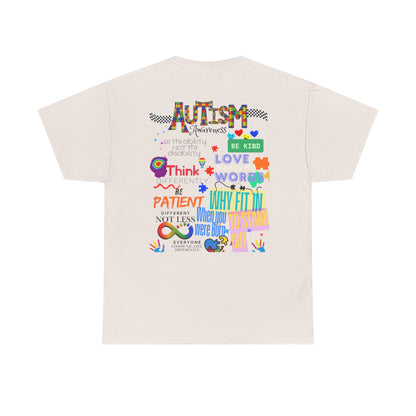 Autism Awareness Unisex Heavy Cotton Tee - Be Kind, Stand Out, and Spread Love