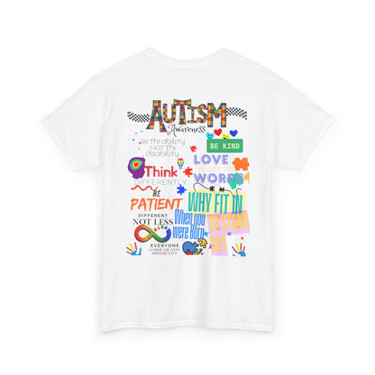 Autism Awareness Unisex Heavy Cotton Tee - Be Kind, Stand Out, and Spread Love