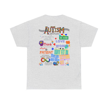 Autism Awareness Unisex Heavy Cotton Tee - Be Kind, Stand Out, and Spread Love
