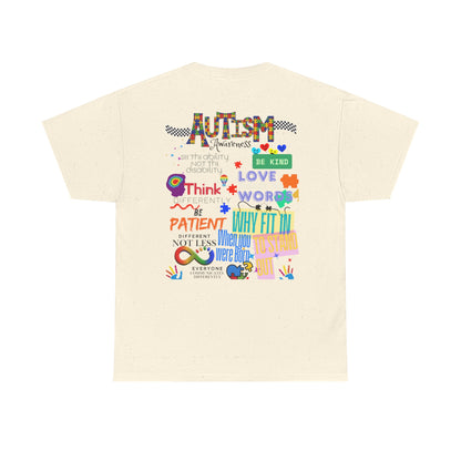 Autism Awareness Unisex Heavy Cotton Tee - Be Kind, Stand Out, and Spread Love