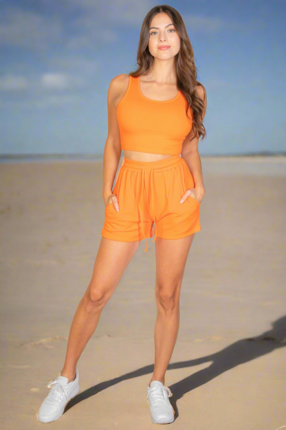 Crop Tank Top & Shorts Set