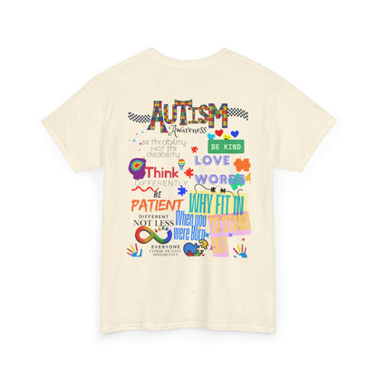 Autism Awareness Unisex Heavy Cotton Tee - Be Kind, Stand Out, and Spread Love