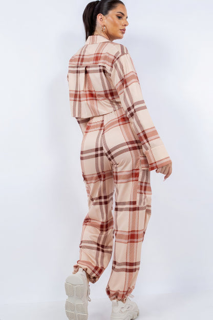 Cropped Long Sleeve Shirt & Matching Pants Set