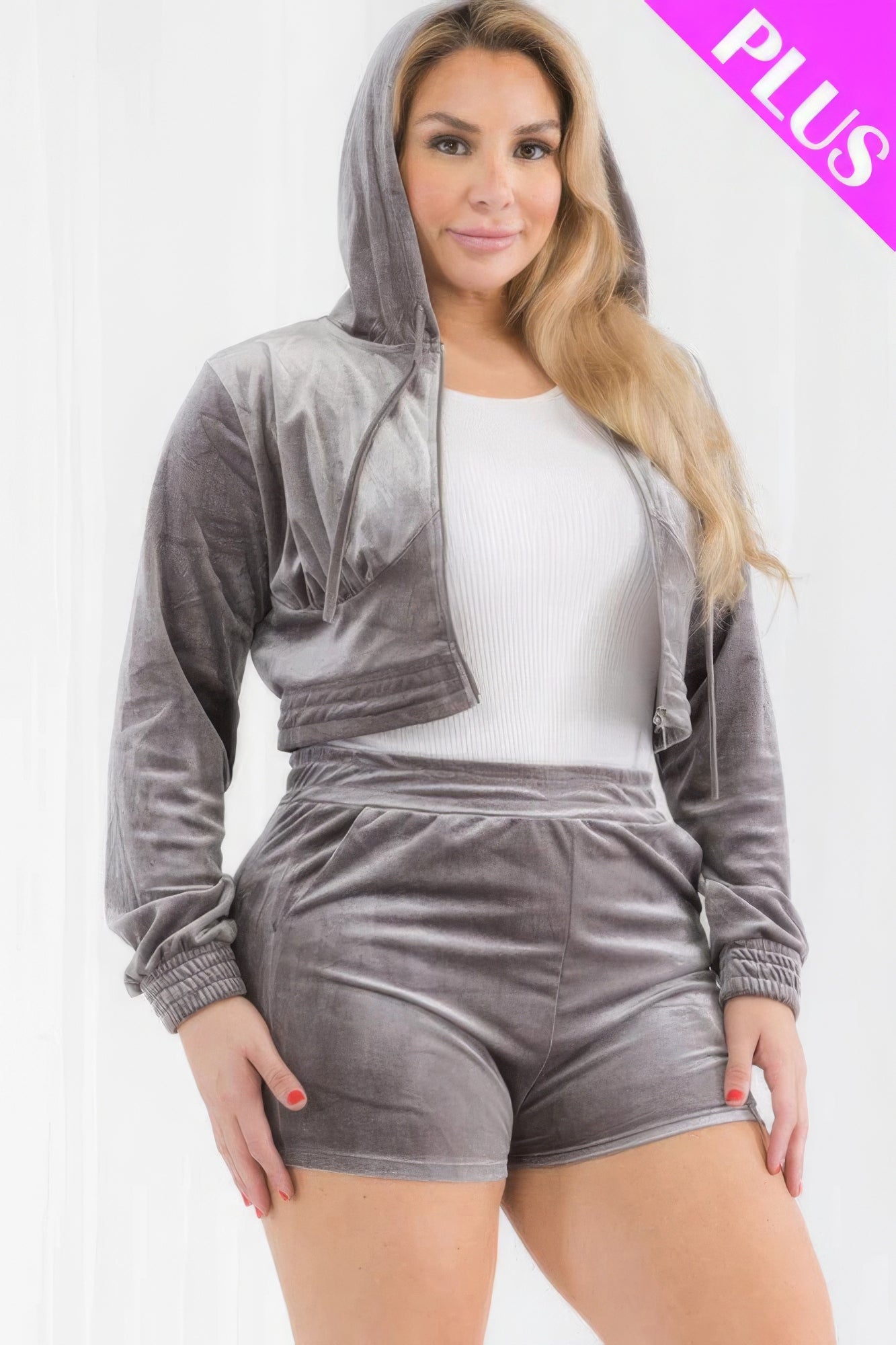 Velour Shorts Set