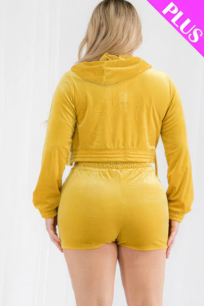 Velour Shorts Set