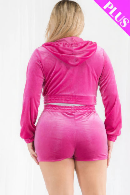 Velour Shorts Set
