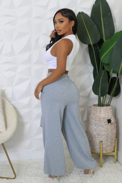 Casual Front Bow High-waisted Loose Pants