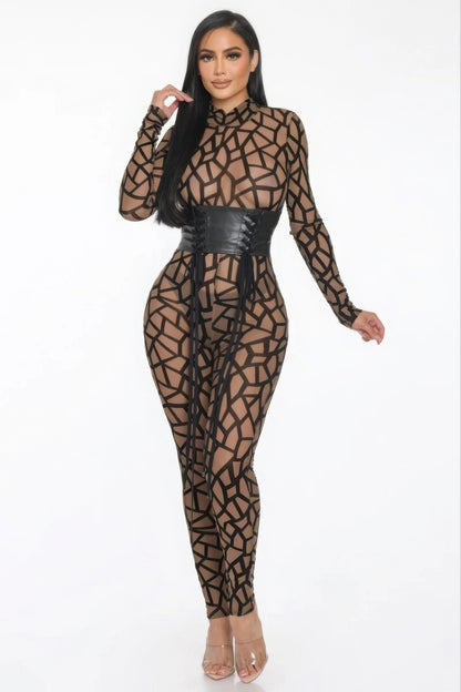 Geometric Print Jumpsuit