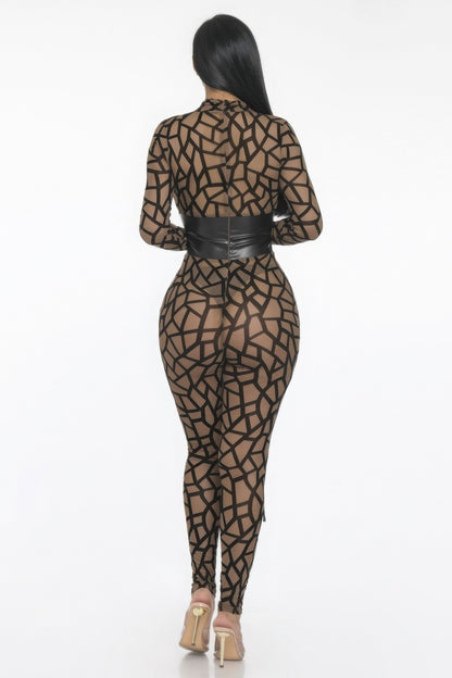 Geometric Print Jumpsuit