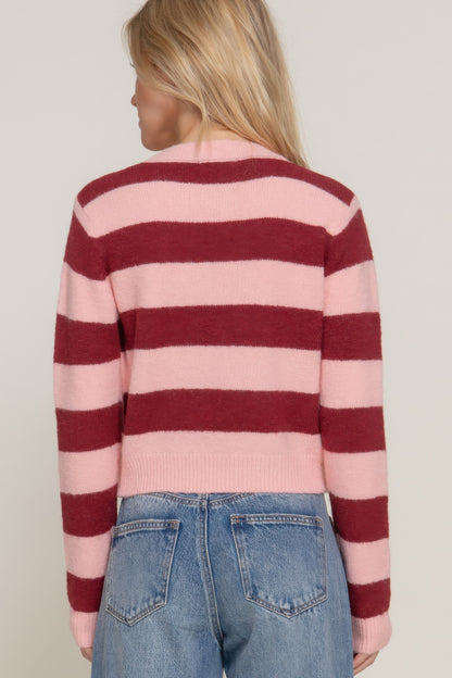 Crew Neck Stripe Sweater