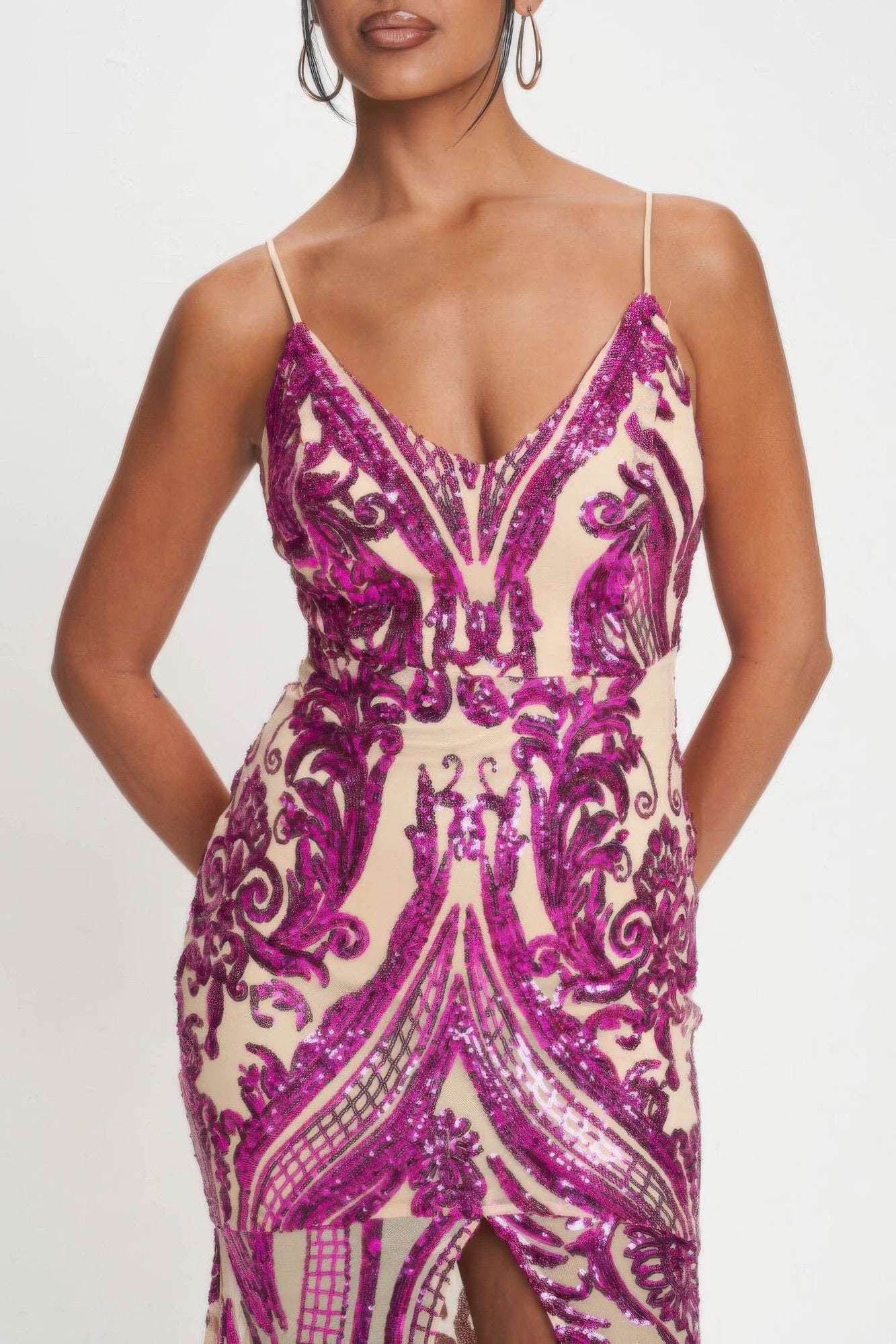 Deco Sequins Maxi Dress