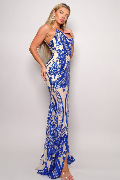 Deco Sequins Maxi Dress