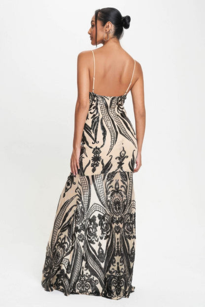 Deco Sequins Maxi Dress