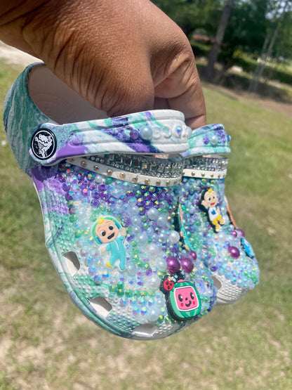 Cocomelon kid Bling Crocs - Premade