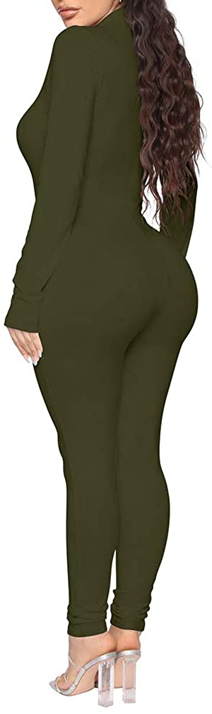 V Neck Zipper Jumpsuit - Jus Fancee Boutique