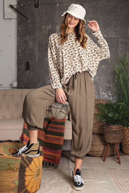 Leopard Knit Top SWEATER - Jus Fancee Boutique