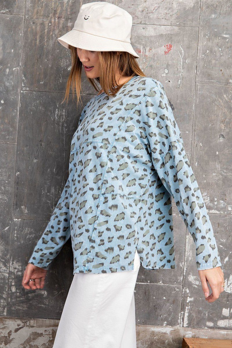 Leopard Knit Top SWEATER - Jus Fancee Boutique
