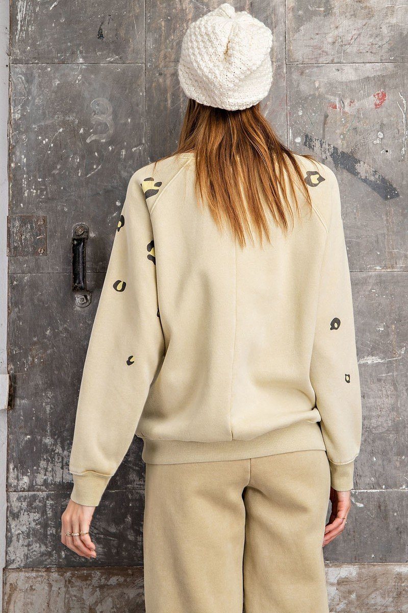 Leopard Print Sweatshirt - Jus Fancee Boutique
