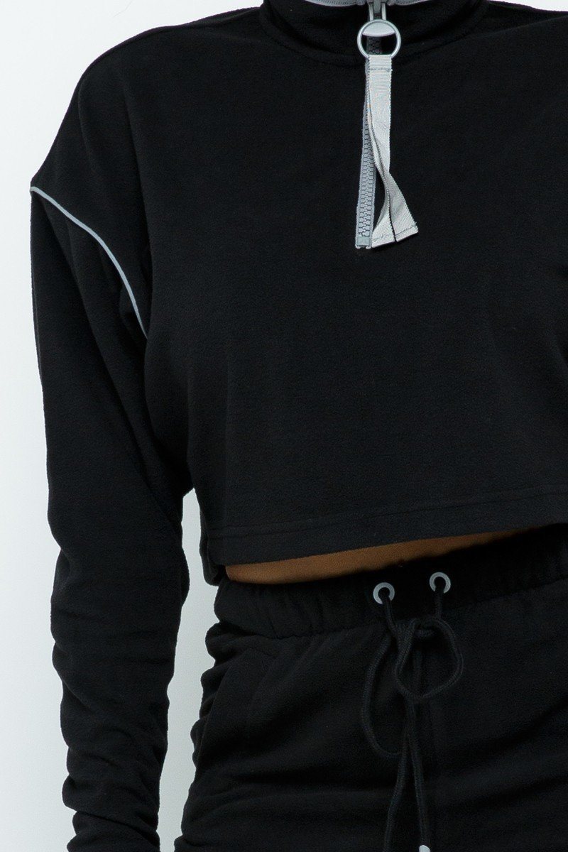 Black Sporty High-waist Shorts Set - Jus Fancee Boutique
