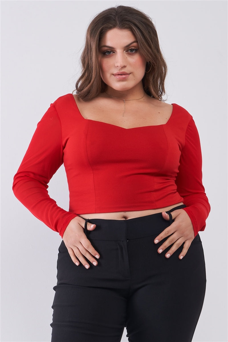 Curvy Sweetheart Crop Top - Jus Fancee Boutique