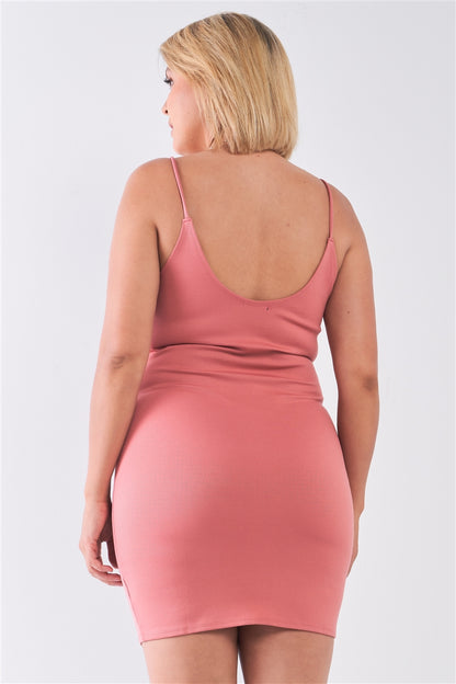 Mauve Sleeveless Bodycon Cami Mini Dress