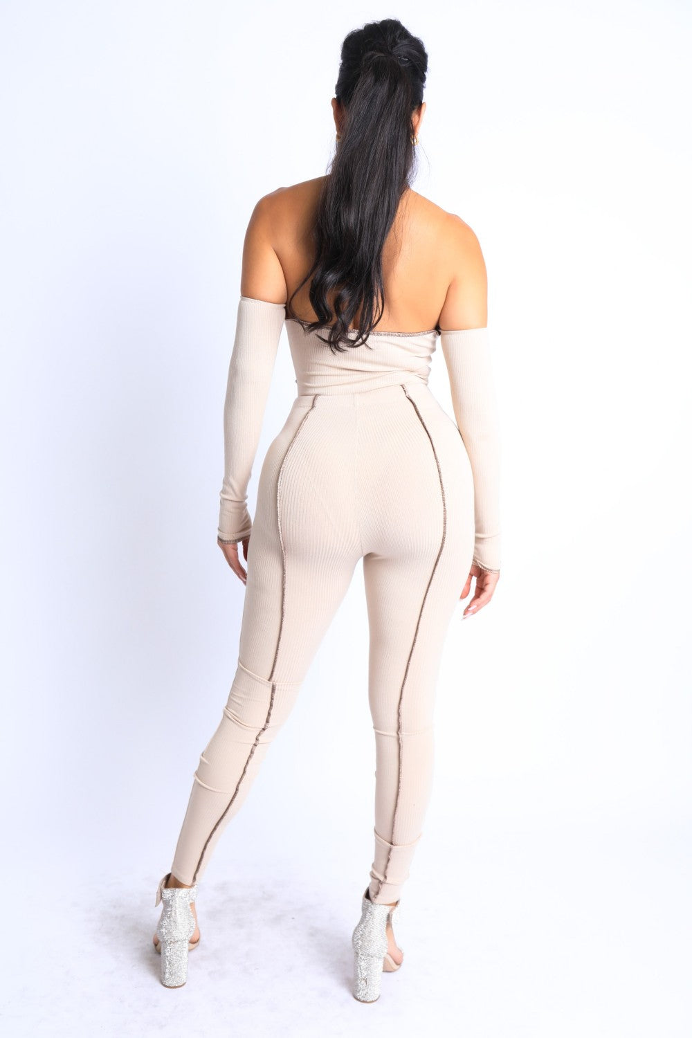 Halter Keyhole Neck Off Shoulder Set