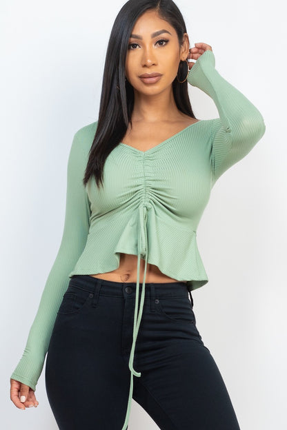 Long Sleeve Peplum Top