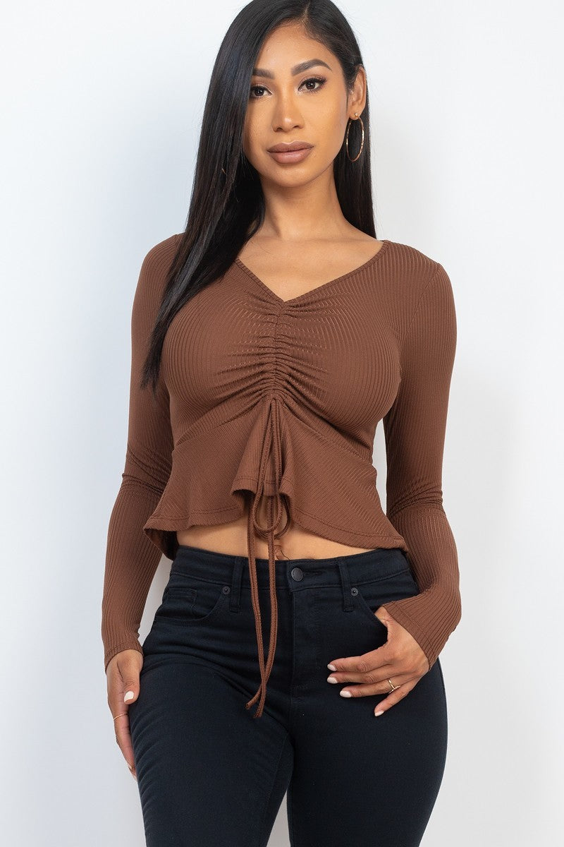 Long Sleeve Peplum Top