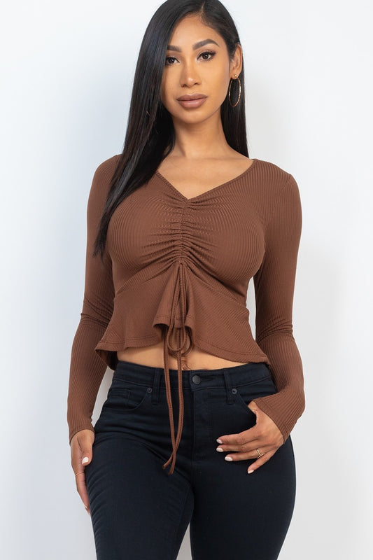 Long Sleeve Peplum Top