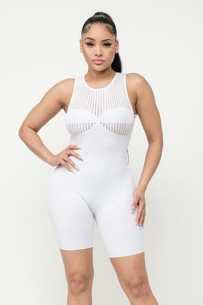 Ribbed Knit Stitch Romper
