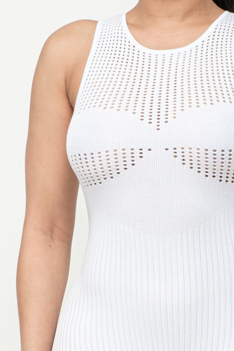 Ribbed Knit Stitch Romper