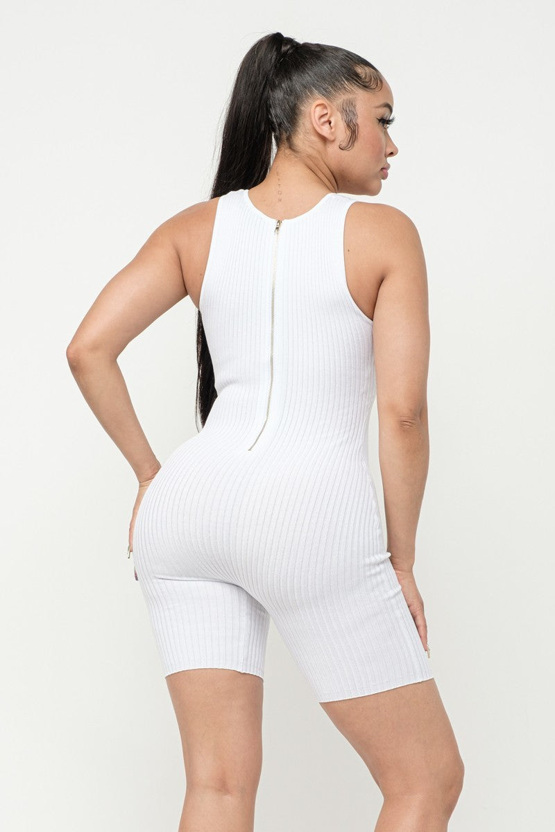 Ribbed Knit Stitch Romper