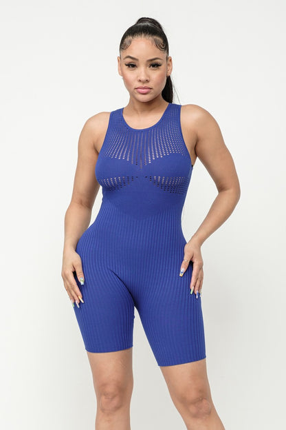 Ribbed Knit Stitch Romper