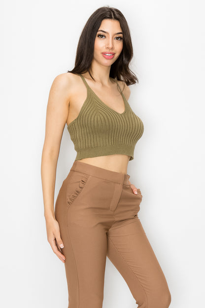Cropped Rib Top