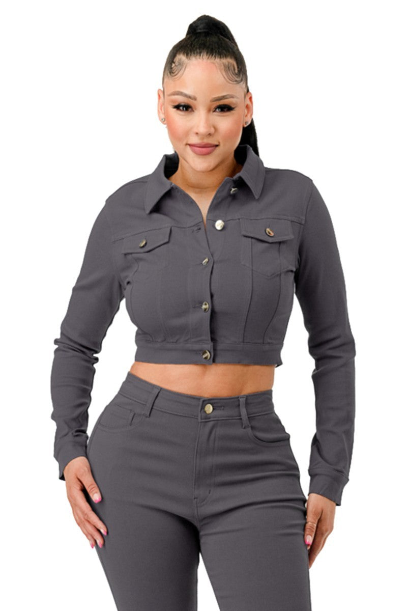 Stretch it Out Cropped Jacket