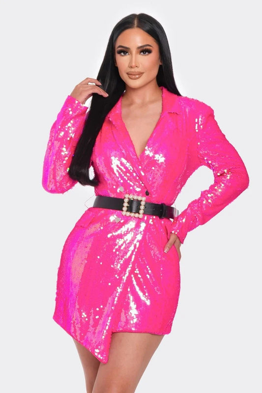 Sequin Blazer Mini Dress