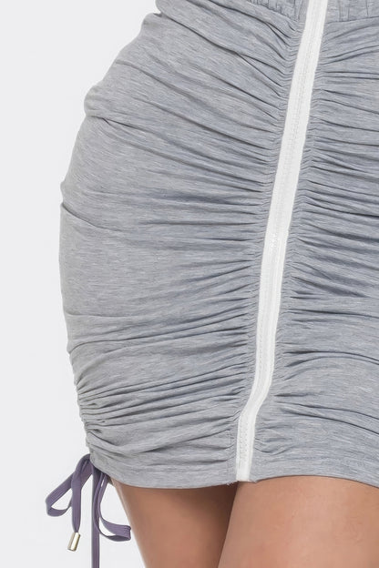 Detachable Hooded Long Sleeve Dress