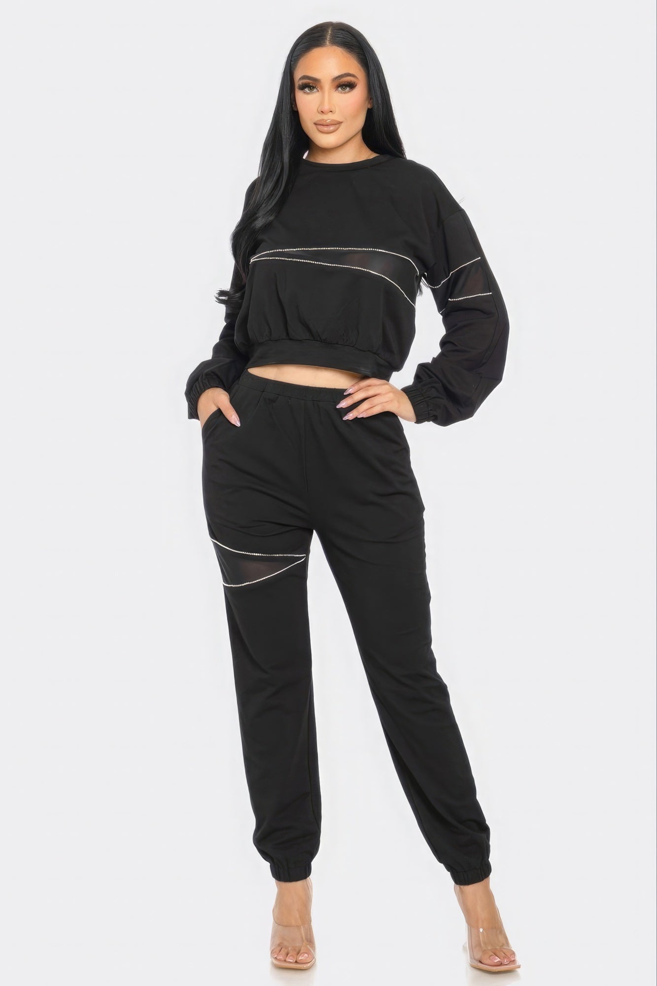 Cozy and Chic Rhinestone Detail Set