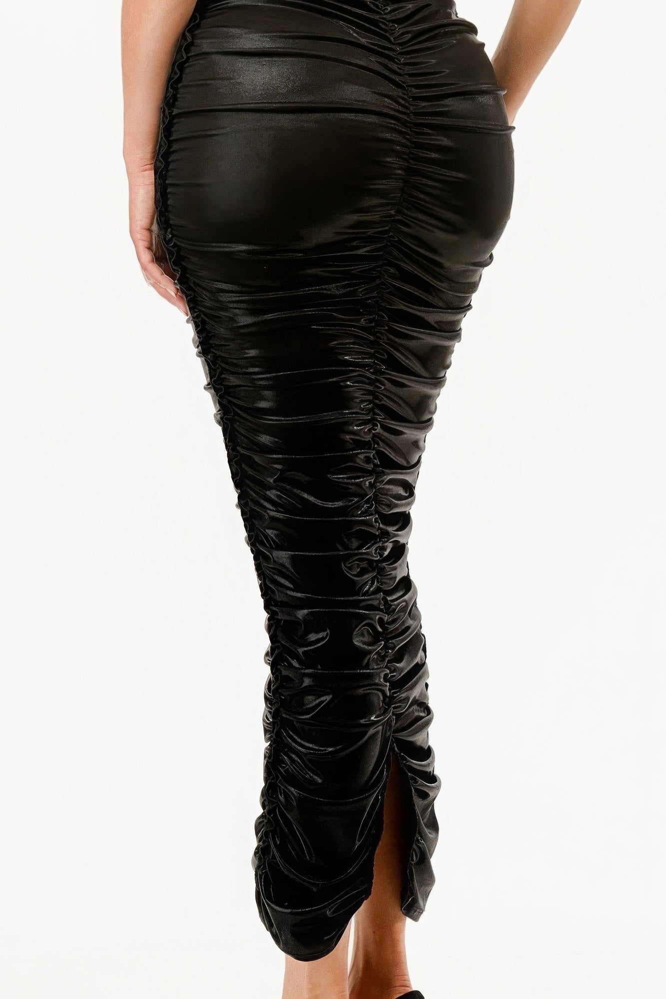 Metallic Halter Dress