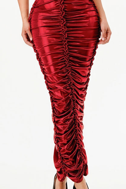 Metallic Halter Dress