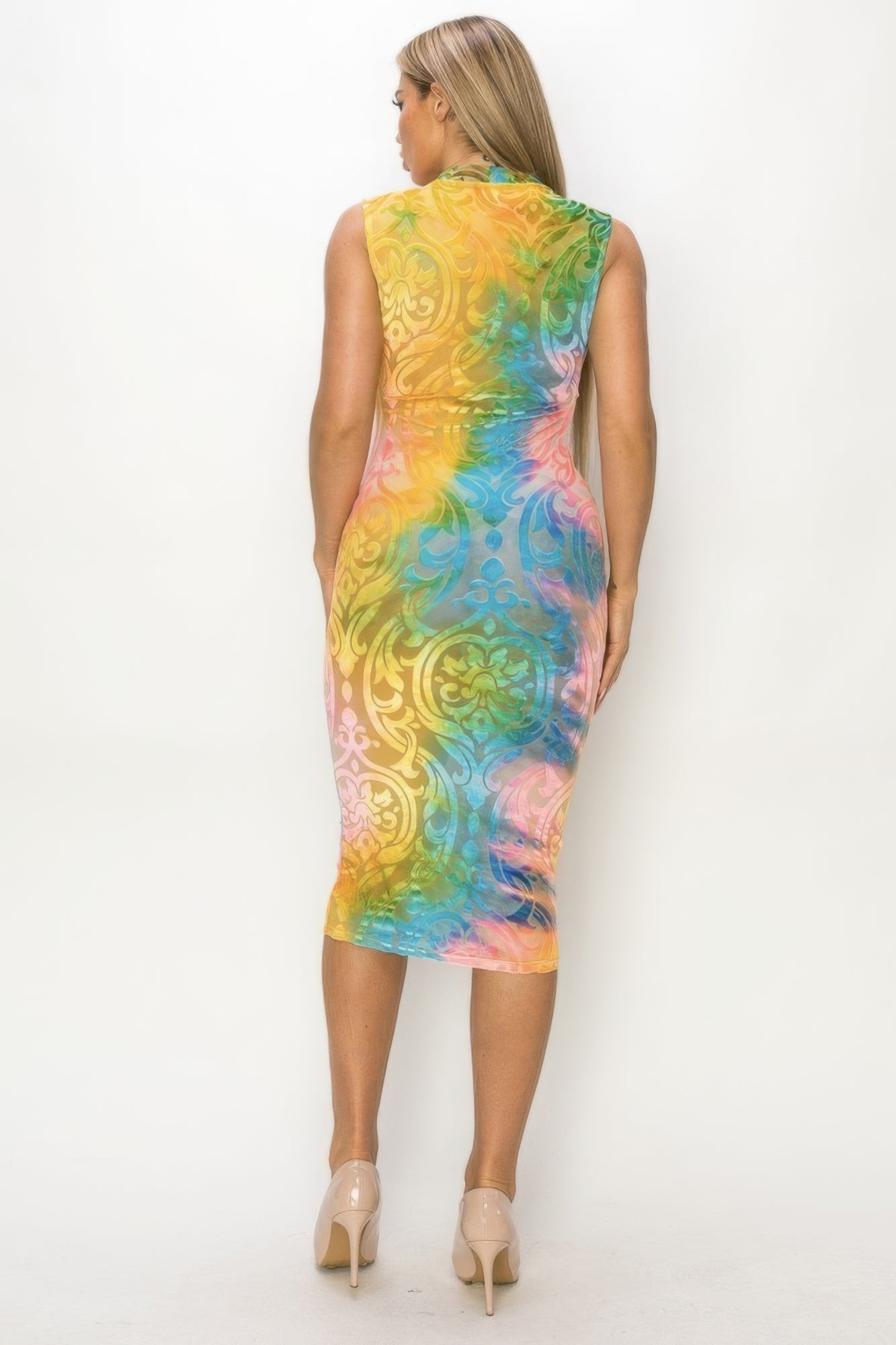 Burn Out Midi Dress