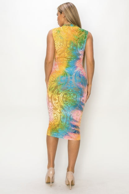 Burn Out Midi Dress