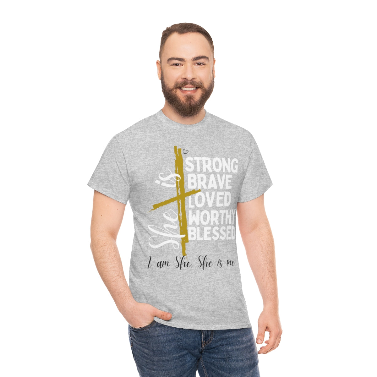 I am She, She is Me Heavy Cotton Tee