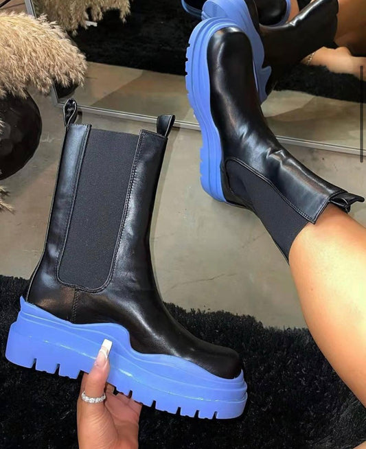 Thick Wedge Platform Martin Boots